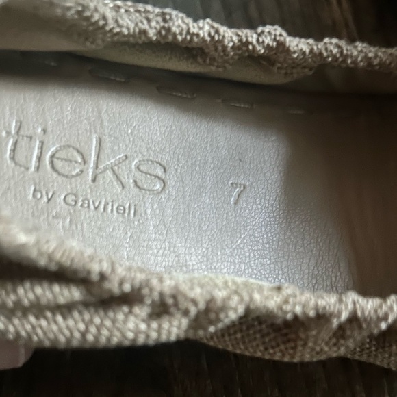 Tieks Brentwood Vegan Ballet Flats Women’s Size 7 Natural Woven Burlap - Picture 7 of 7